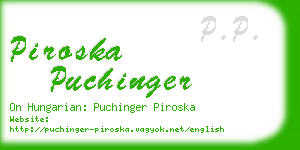 piroska puchinger business card